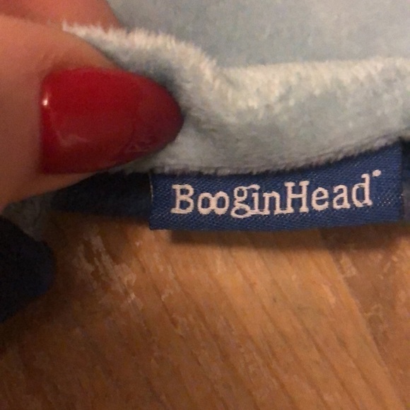 Booginhead Baby Lovey Elephant Blue Teether Security Blanket Knotted Corners - Picture 4 of 7